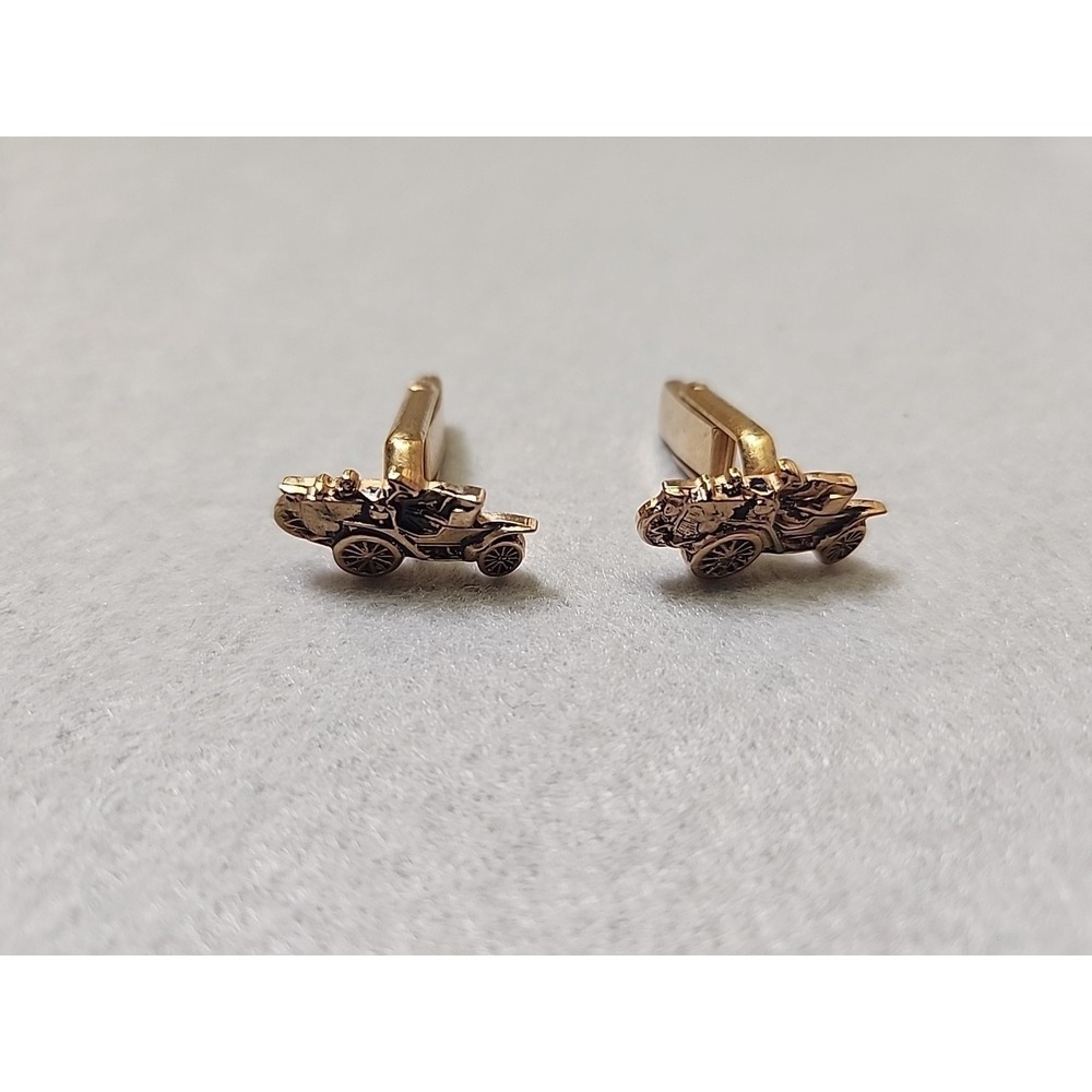 Vintage‎ Automobile gold Tone Cufflinks